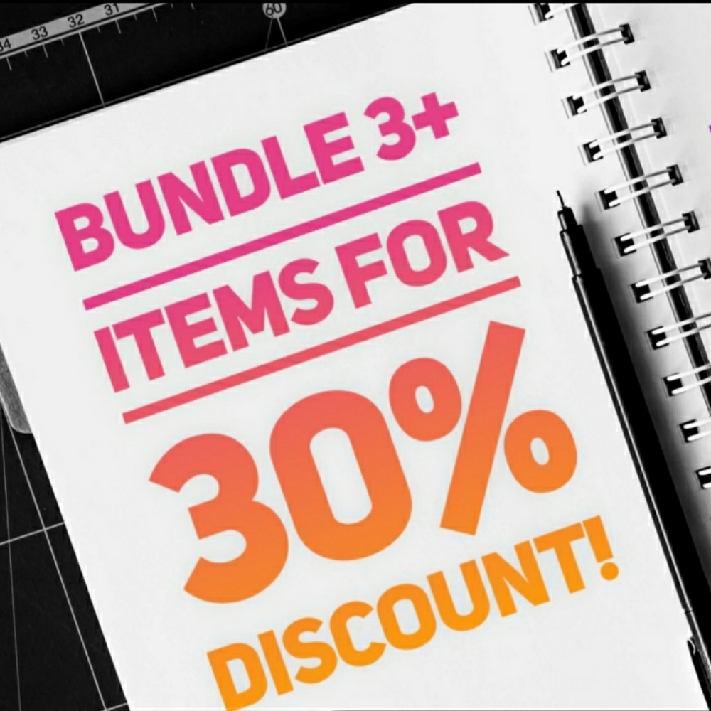 30% Bundle Discount on 3 or more items!